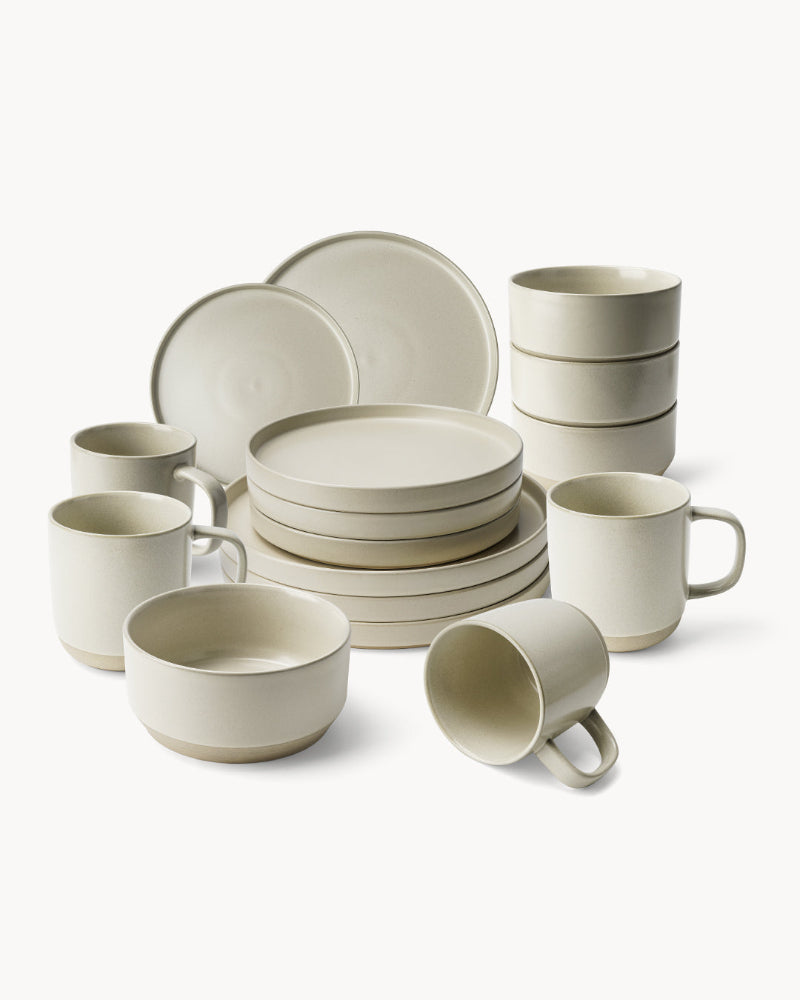 Geschirrset - Teller und tassen Sand