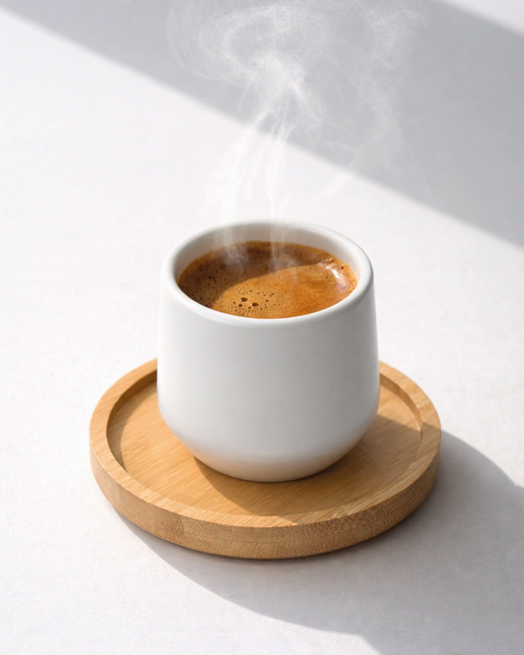 Holzuntersetzer Bambus 4er Set 9,5 cm