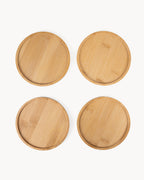 Holzuntersetzer Bambus 4er Set 13 cm