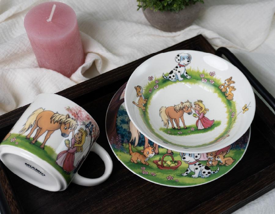 Kindergeschirr-Set – Drei Lieblingsdesigns, zwei bezahlen