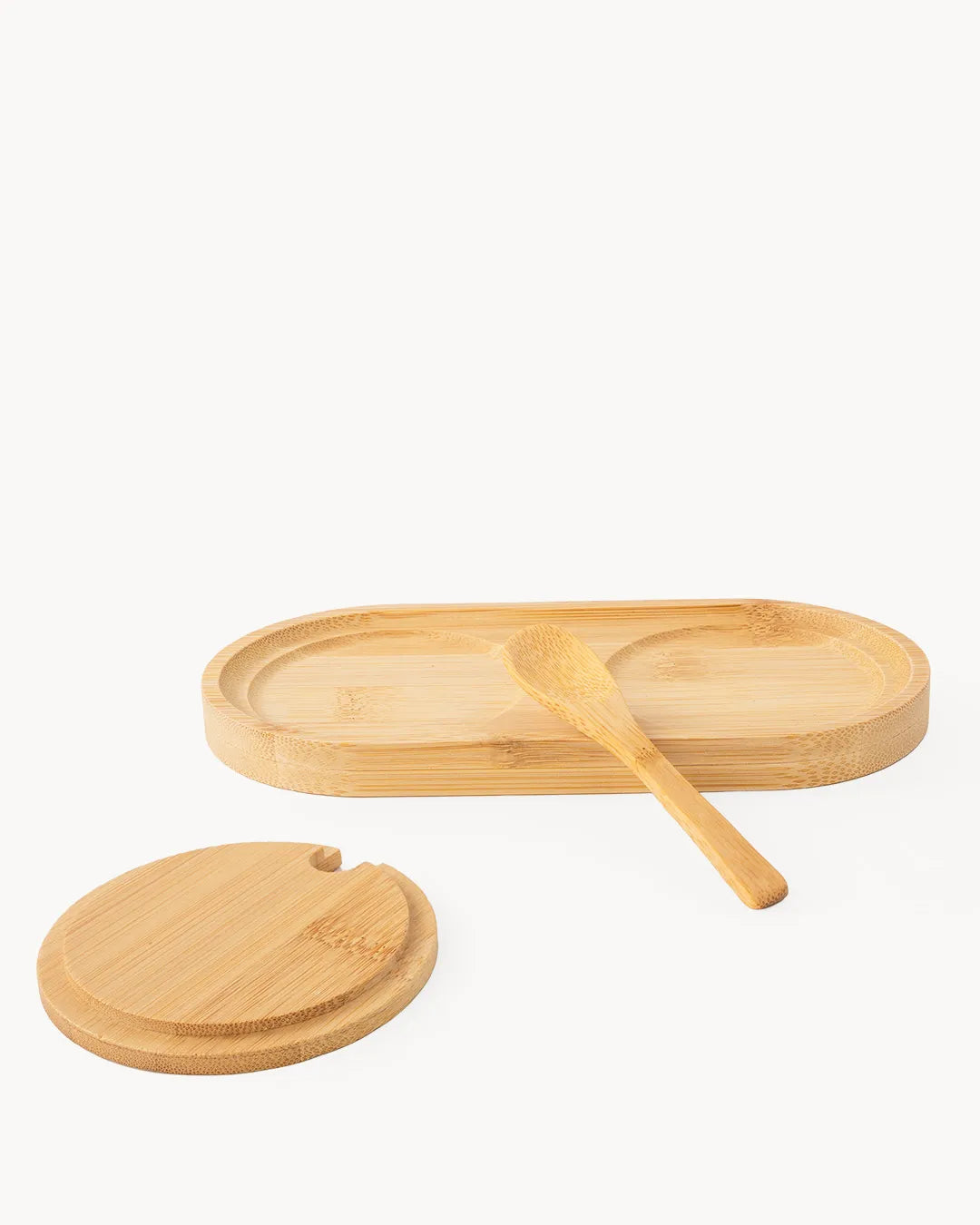 Milch & Zucker Set aus Edelstahl mit Bambus-Tablett