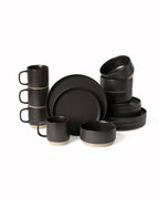 MIAMIO Geschirrset: teller und tassen Basalt