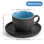 Miamio Cappuccinotassen Las Palmitas 6er Set Keramik 190ml