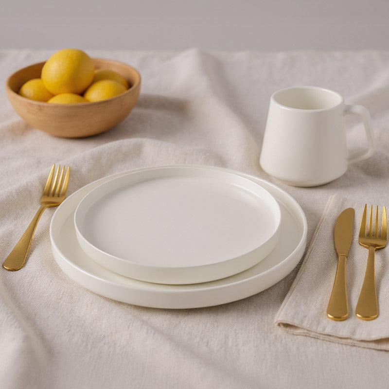 Miamio Geschirr Set Luxe 32-teilig für 8 Personen, Tassen & Teller Keramik