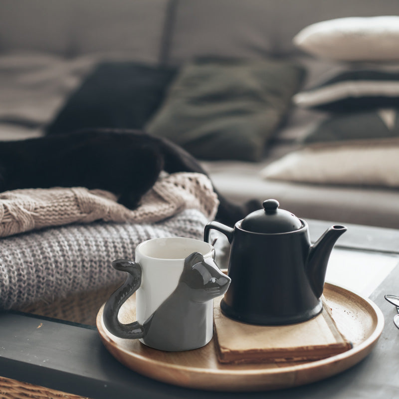 Miamio Parchen Tassen 3D Katzen Keramik, Geschenk fur Paare