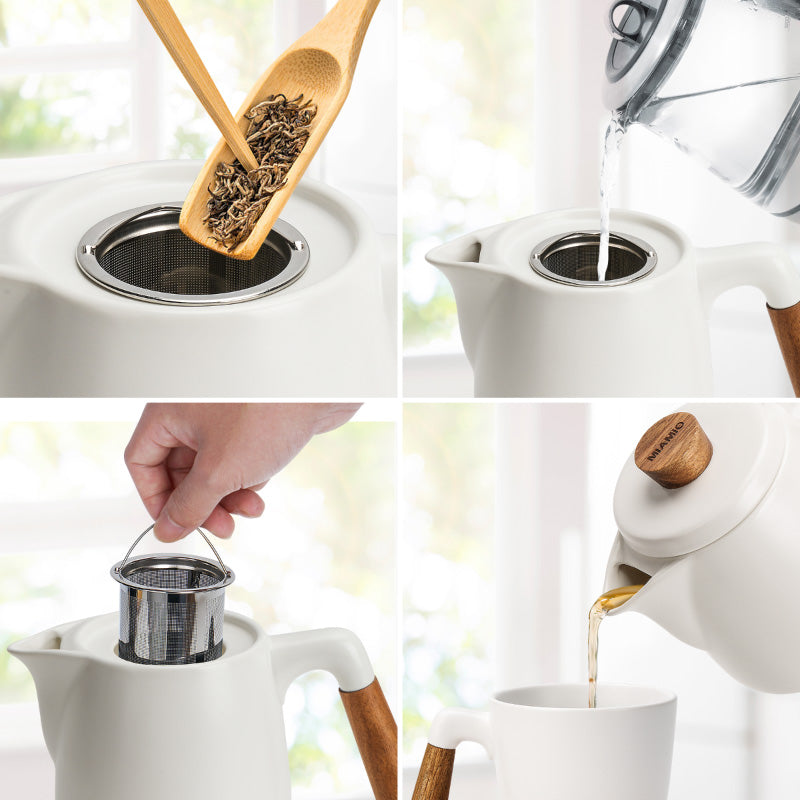 Miamio Teekanne mit Stovchen Set Keramik 1000ml