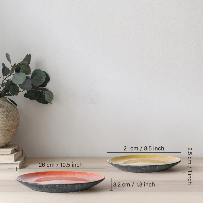 Miamio Teller Set Las Palmitas 6er Keramik 21-26 cm