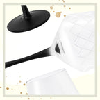 Miamio Weißweingläser Crystaluna 4er Set Glas mit schwarzem Fuß