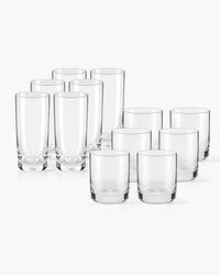 Miamio Geschirr - Glaser Set 12-teilig (370ml & 450ml) klar