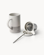 Miamio Geschirr - Teetassen Set 2er Keramik mit Siebeinsatz und Deckel 500ml