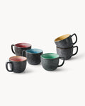 Miamio Kaffeetassen Las Palmitas 6er Set Keramik 470ml