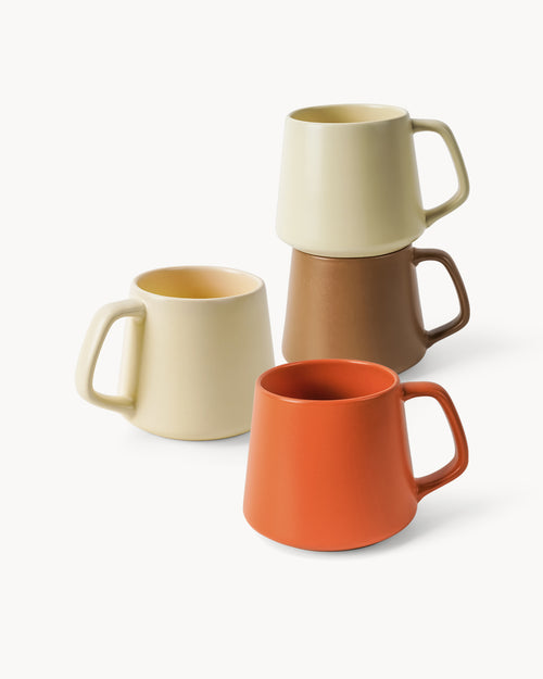Miamio Kaffeetassen Luxe 4er Set Keramik 420ml