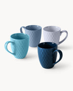 Miamio Kaffeetassen Palmanova 6er Set Keramik 400ml schwarz