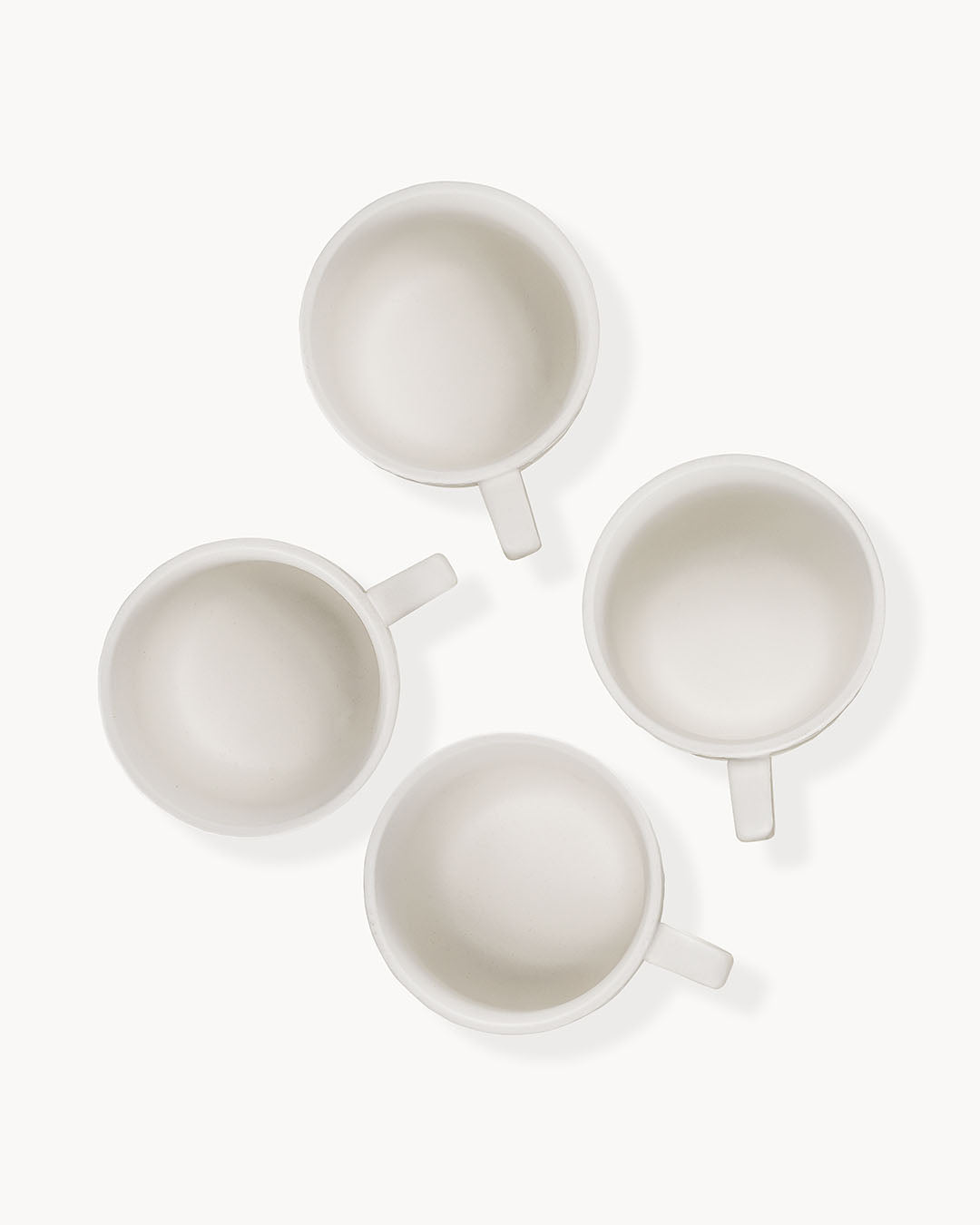 Miamio Kaffeetassen weiß Oasis 4er Set Keramik 450ml