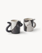 Miamio Parchen Tassen 3D Katzen Keramik, Geschenk fur Paare