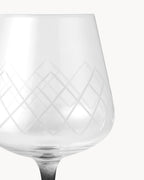 Miamio Rotweinglaser Crystaluna 4er Set Glas mit schwarzem Fuß