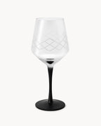 Miamio Weißweingläser Crystaluna 4er Set Glas mit schwarzem Fuß 2